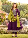 Plus Gopika By Aanchi Vichitra Silk Anarkali Kurtis Set
